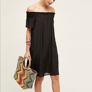 Anthropologie/Amadi Black Off-The-Shoulder Dress